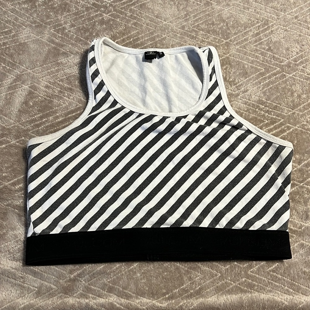 Volcom striped crop top